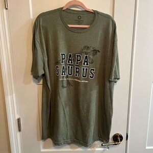Papa Saurus Green T-Shirt